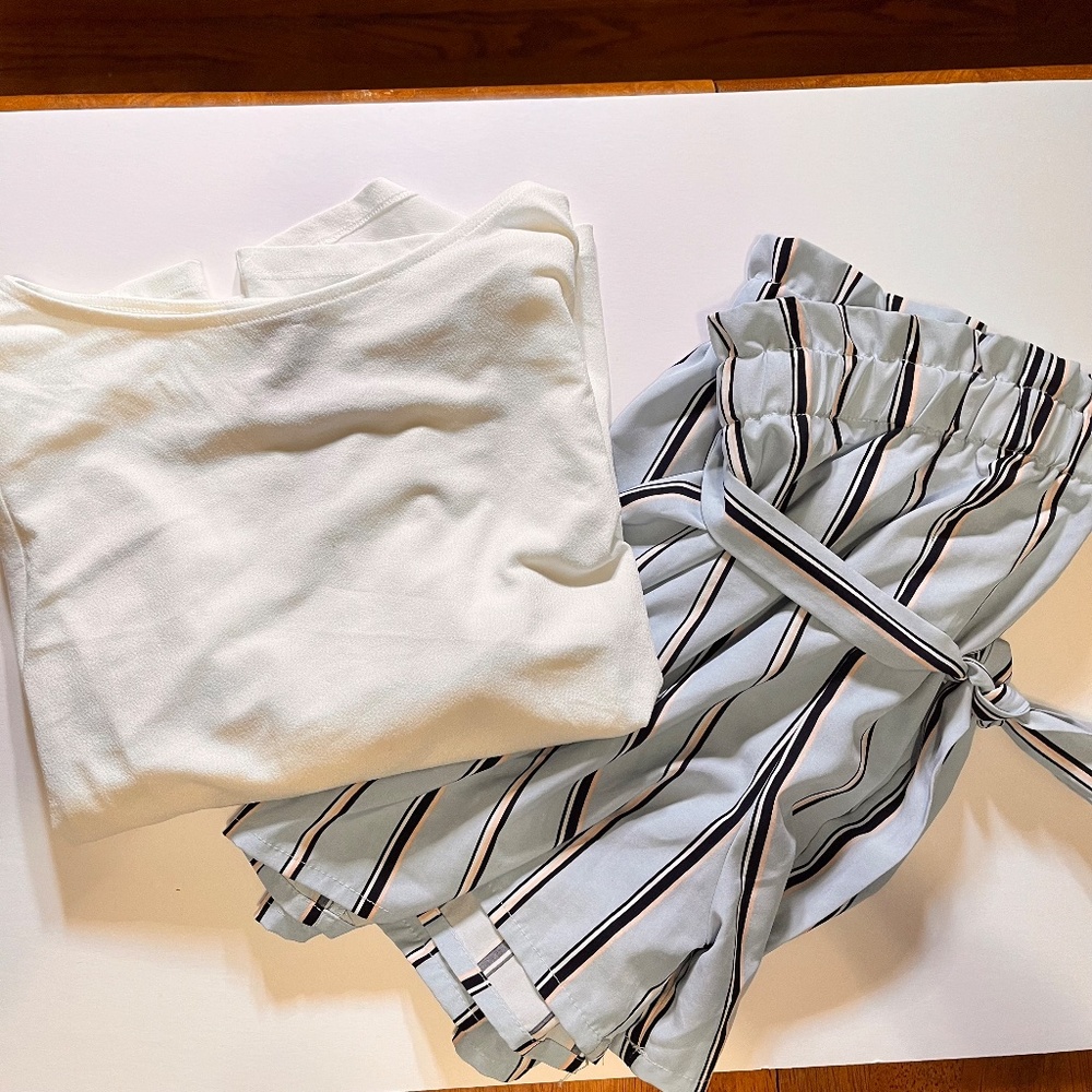 High Waisted Stripped Shorts